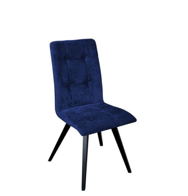 Veneti Čalúnená jedálenská stolička MOVILE 14 - čierna / modrá